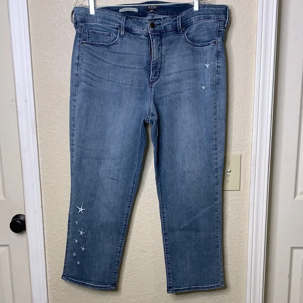 NYDJ, Marilyn ankle, size 16, Lift X Tuck with stars